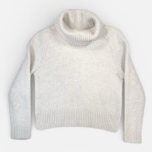 STEFANEL ALPACA WOOL Cream Turtleneck Sweater XSMALL
